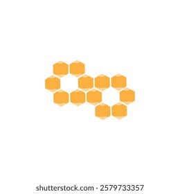 honey comb logo vector illustration template design