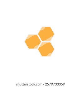 honey comb logo vector illustration template design