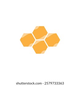 honey comb logo vector illustration template design