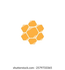 honey comb logo vector illustration template design