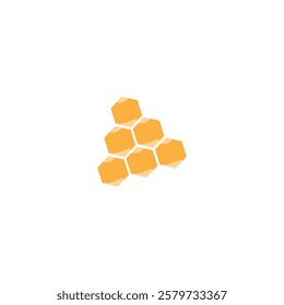 honey comb logo vector illustration template design