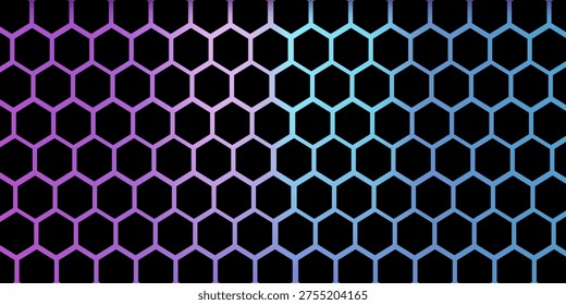 Honey comb pattern with abstract background colors