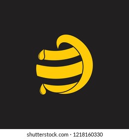 honey comb production symbol vector