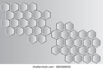 honey comb silver gradient background