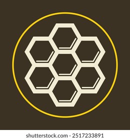 Honey comb trendy icon magnificent abstract vector illustration colorful artwork lovely design.eps