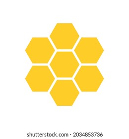Honey comb vector icon on white background