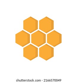 Icono del vector del peine de miel sobre fondo blanco