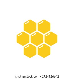 Honey comb vector illustration isolated on white