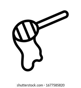 honey comb vector thin line icon 