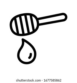 honey comb vector thin line icon 
