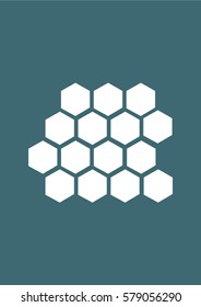 Honey combs icon, Vector