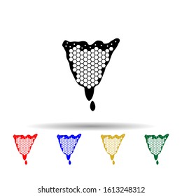 honey combs multi color style icon. Simple glyph, flat vector of beekeeping icons for ui and ux, website or mobile application