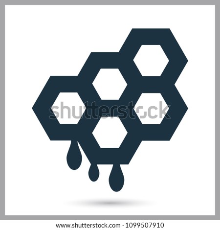 Honey combs simle icon