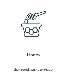 Honey concept line icon. Linear Honey concept outline symbol design. This simple element illustration can be used for web and mobile UI/UX.