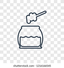 Honey concept vector linear icon isolated on transparent background, Honey concept transparency concept in outline style
