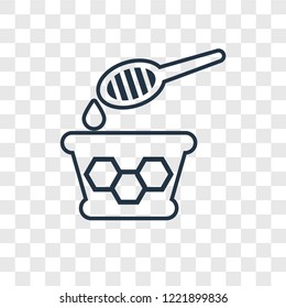 Honey concept vector linear icon isolated on transparent background, Honey concept transparency concept in outline style