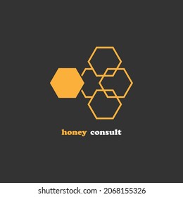 Honey Consulting logo design template. Design Concept, Creative Symbol.