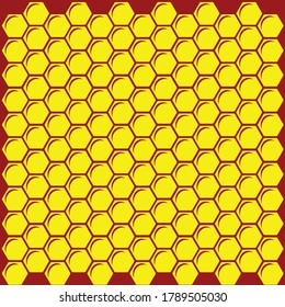 Honey Cover Honeycomb background Vector