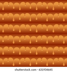 Honey or cream drops seamless vector texture or pattern