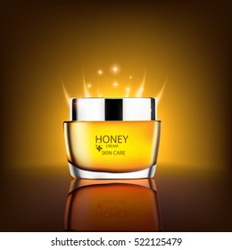 Honey cream. Improves moisture absorption for skin.