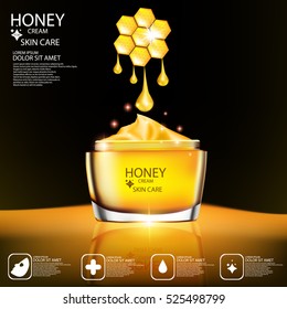 Honey cream. Improves moisture absorption for skin.