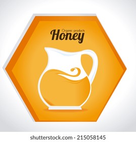 Honey design over white background, vector illustration