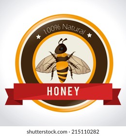Honey design over white background, vector illustration