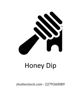 Honey Dip Vector       Solid Icons. Simple stock illustration stock