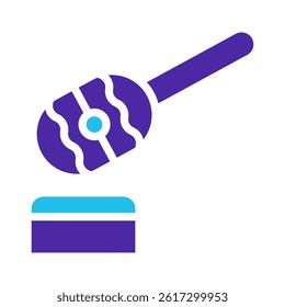 Honey Dipper with Container, Honeycomb Design Icon