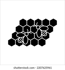 Honey dipper with drop icon. Symbol of beekeeping. vector illustration on white backgroumd.