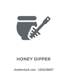 honey dipper icon. honey dipper design concept from Kitchen collection. Simple element vector illustration on white background.