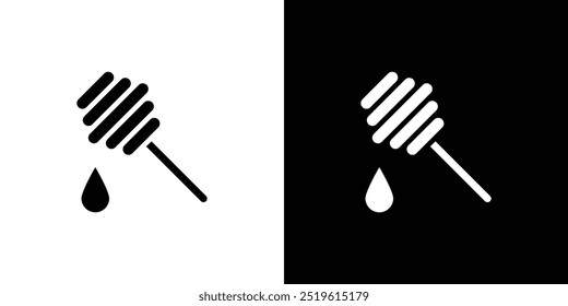 honey dipper icon linear logo isolated