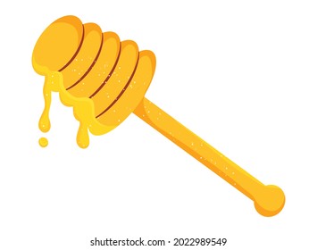 Honey dipper icon on white background