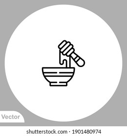 Honey dipper icon sign vector,Symbol, logo illustration for web and mobile