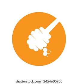 Honey dipper icon symbol design