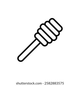 honey dipper icon Thin line art isolated
