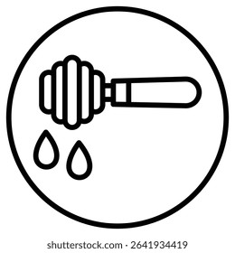 Honey dipper icon Thin line vector design