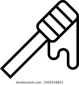 honey dipper icon. Thin linear style design isolated on white background