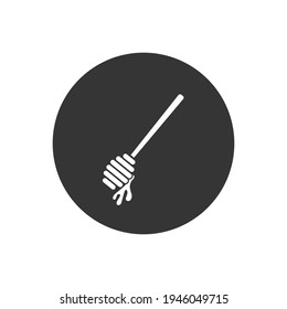 Honey dipper icon in trendy flat style design. Vector graphic illustration