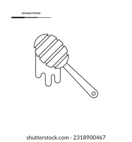 Honey Dipper Icon Vector Design.
