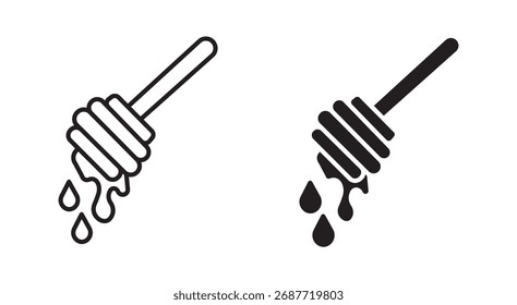 Honey dipper icon , vector illustration .	
