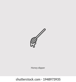 vector de icono del dipper de miel aislado en fondo blanco