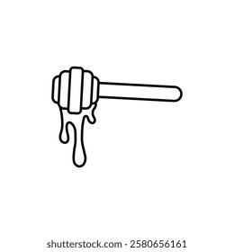 honey dipper icon Vector logo set flat