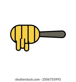 honey dipper icon with white background vector stock illustration