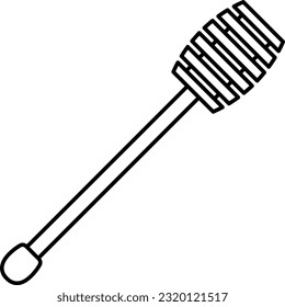 Honey dipper isolated vector illustration.