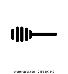 Honey dipper silhouette vector illustration