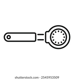 Honey dipper stick drizzling honey icon vector outline