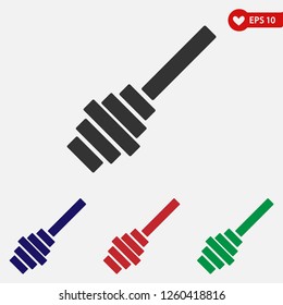 Honey dipper stick icon vector 