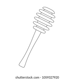 Honey dipper. Vector