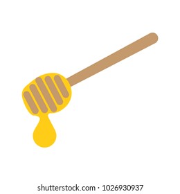 Honey dipper vector icon.
